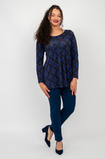 Franca Long Sleeve Top, Blue French, Bamboo - Final Sale