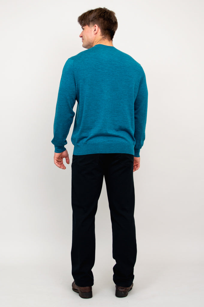 Fraser Sweater, Forest, 100% Merino Wool