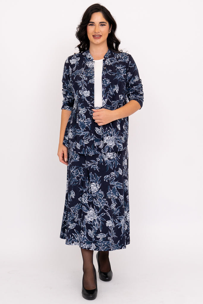 Gillian Skirt, Indigo Vibe, Bamboo