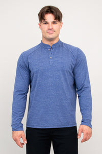 Henley Men's Shirt, Denim, Bamboo