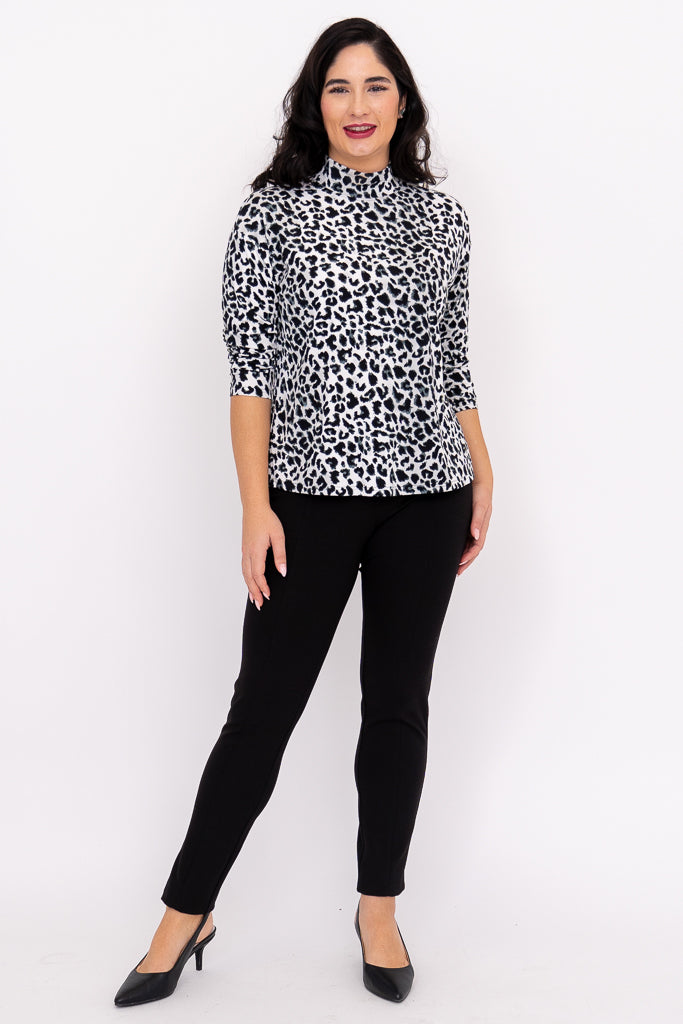 Highdrop Top, BW Leopard, Bamboo