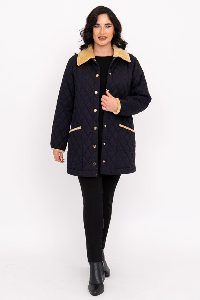 Hunan Coat, Black, Cotton