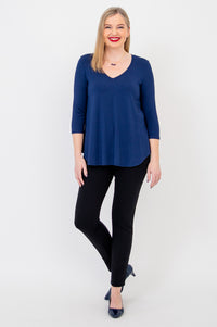 Jackie 3/4 Sleeve, Indigo, Bamboo