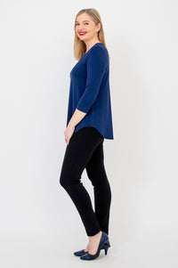 Jackie 3/4 Sleeve, Indigo, Bamboo