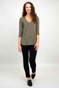 Jackie 3/4 Sleeve, Khaki, Bamboo