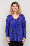 Jackie Long Sleeve, Midnight Leaves, Bamboo