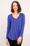 Jackie Long Sleeve, Midnight Leaves, Bamboo