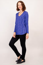 Jackie Long Sleeve, Midnight Leaves, Bamboo