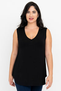 Jackie Tank, Black, Bamboo