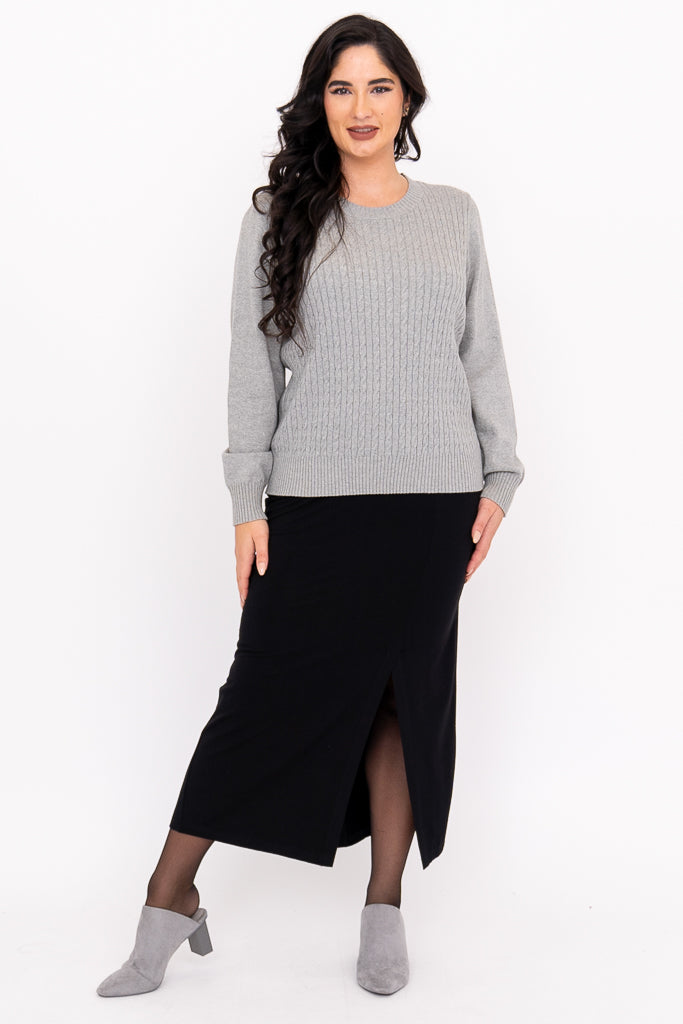 Jala Sweater, Charcoal Light, Cotton