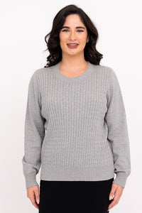 Jala Sweater, Charcoal Light, Cotton
