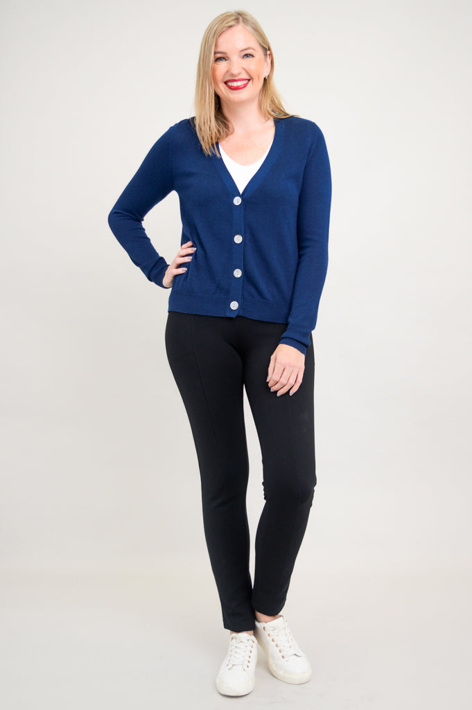 Jessica Sweater, Indigo, Bamboo Cotton