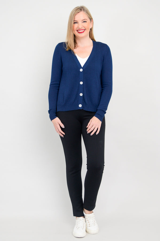 Jessica Sweater, Indigo, Bamboo Cotton