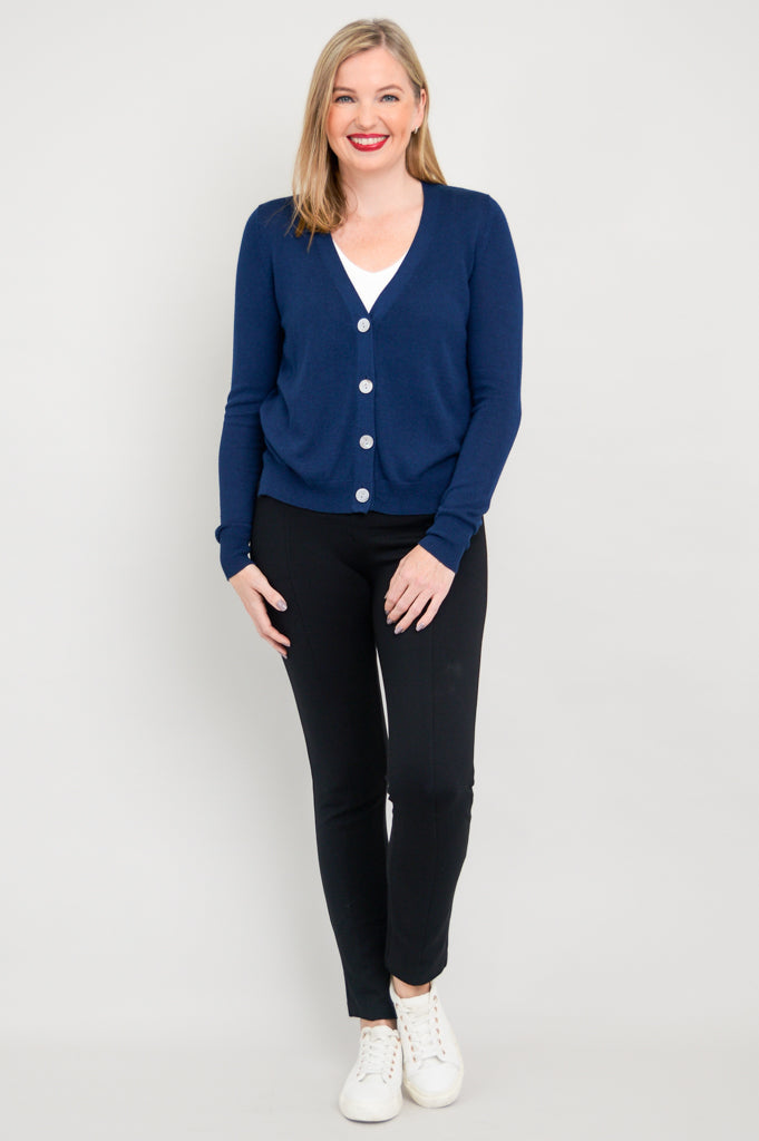 Jessica Sweater, Indigo, Bamboo Cotton