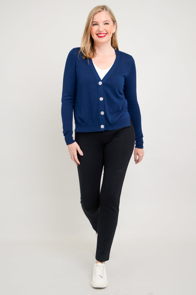 Jessica Sweater, Indigo, Bamboo Cotton