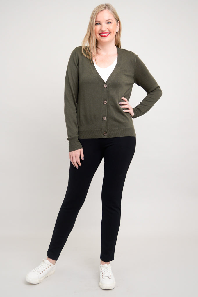 Jessica Sweater, Khaki, Bamboo Cotton