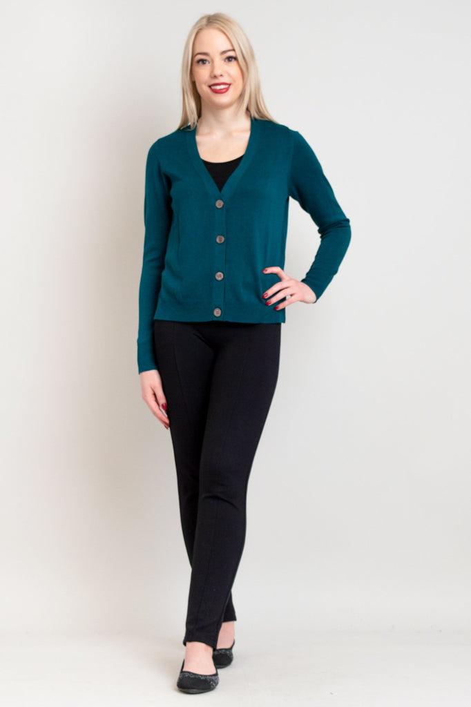 Jessica Sweater, Teal, Bamboo Cotton