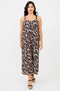 Joanna Jumpsuit, Leopard, Linen Bamboo