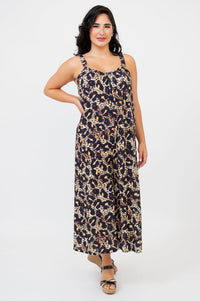 Joanna Jumpsuit, Leopard, Linen Bamboo