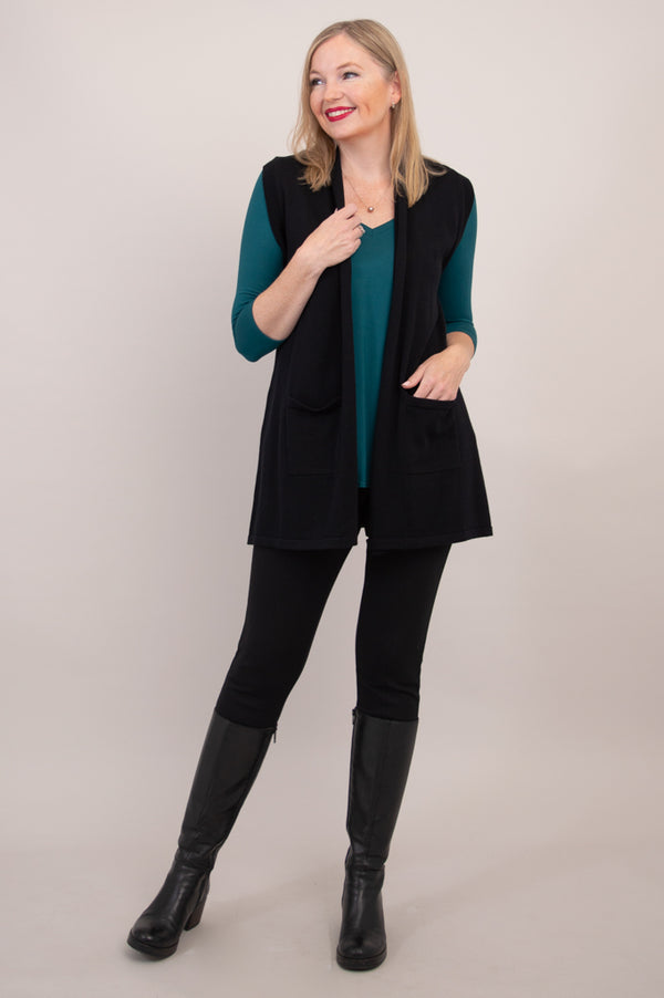Jude Cardigan, Black, Cotton