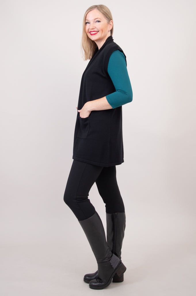 Jude Cardigan, Black, Cotton