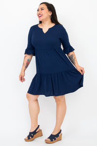 Karena Dress, Indigo, Linen Bamboo