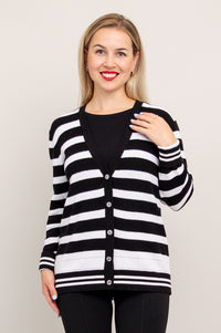 Kenny Sweater, BW Stripe, Cotton