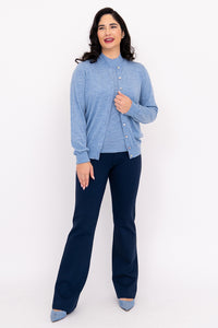 Rita Sweater, Soft Blue, Merino Wool