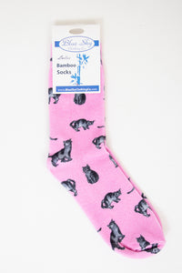 Ladies Bamboo Dress Socks, Assorted Prints