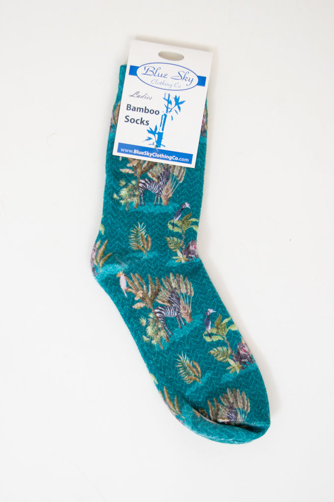 Ladies Bamboo Dress Socks, Assorted Prints