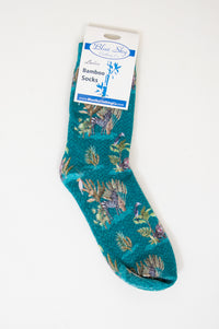 Ladies Bamboo Dress Socks, Assorted Prints