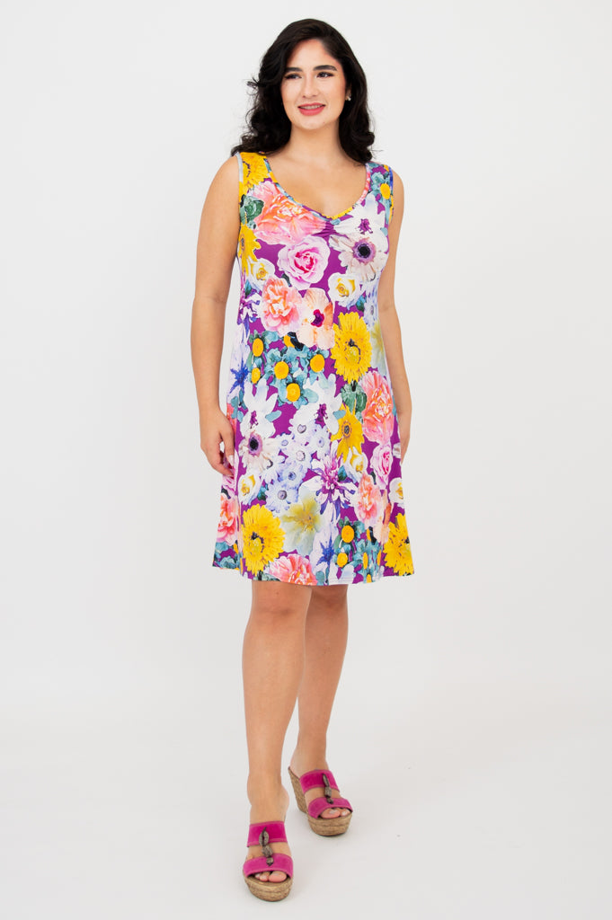 Lanai Sleeveless Midi Dress, Francisco, Bamboo