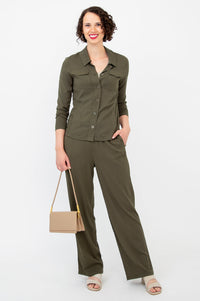 Lauren Jacket, Khaki, Linen Bamboo