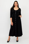Liane 3/4 Dress, Black, Bamboo