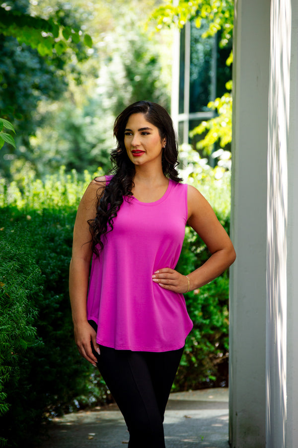 Jazz Tank, Pink, Bamboo -Final Sale
