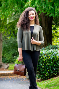 Kathy Jacket, Khaki, Bamboo