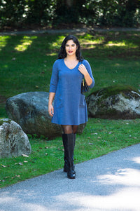 Veronica Tunic, Denim, Bamboo - Final Sale