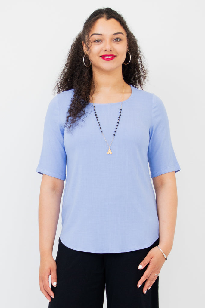 Liza Top, Periwinkle, Bamboo