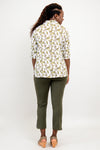 Lorine 3/4 Slv Top, Panama, Linen Bamboo