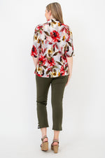 Lorine Top, Floral Youth, Linen Bamboo