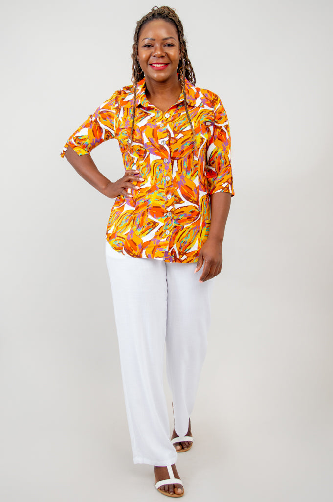 Lorine Blouse, Koko, Linen Bamboo - Final Sale – LTD CAD Retail