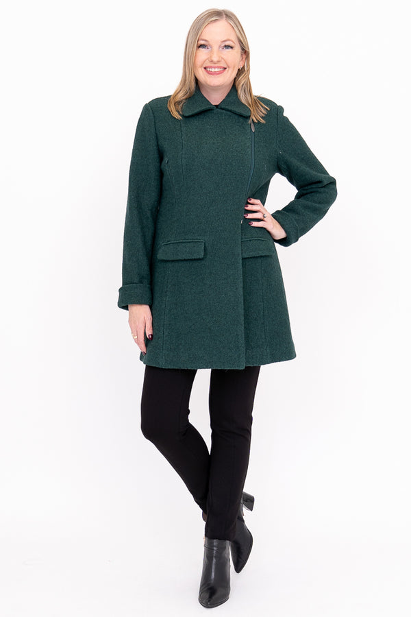 Lyon Coat, Forest, Boiled Wool