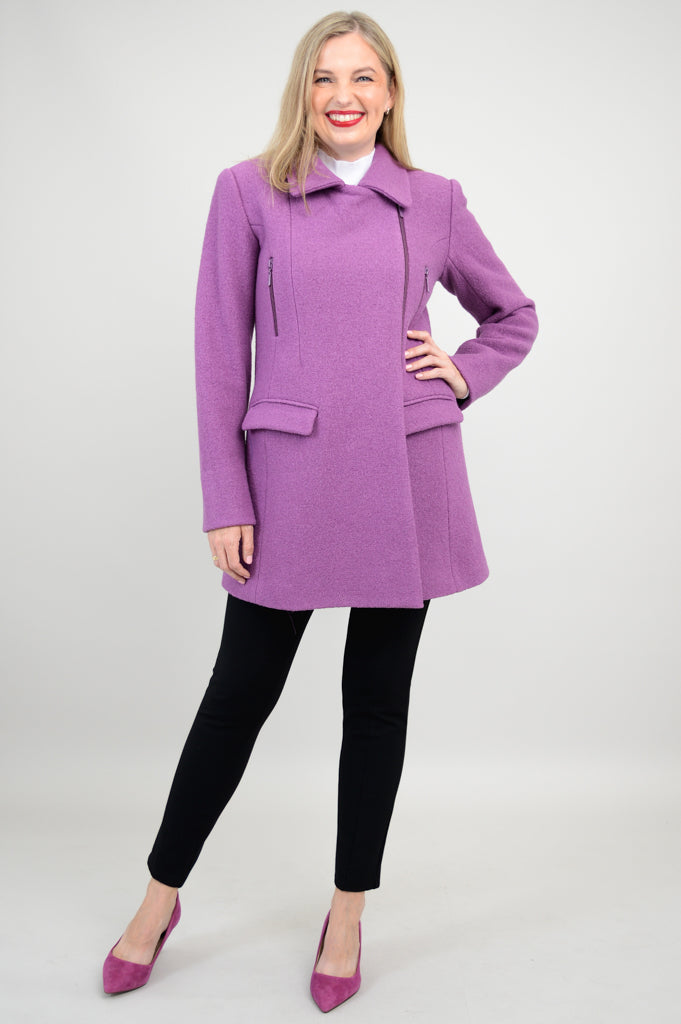 Lyon Coat, Lavender, Wool