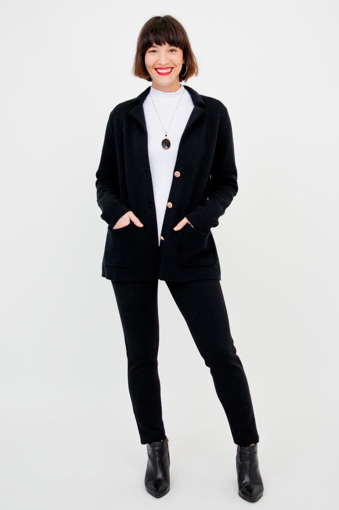 Margaret Jacket, Black, Cotton