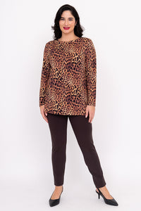 Margie Top, Chocolate Leopard, Bamboo