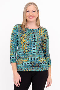 Margorie Top, Teal Ways, Bamboo