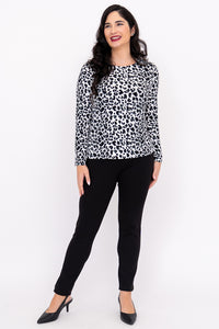 Mariah Top, BW Leopard, Bamboo