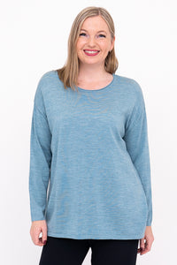 Matera Sweater, Teal Lite, Merino Wool