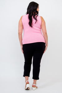 Melanie Tank, Pink, Cotton - Final Sale