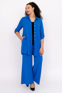 Michele Blouse, Cobalt, French Terry